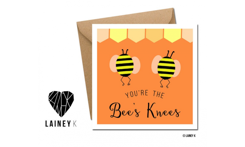 Lainey K Valentines Card: 'Your The Bees Knees'