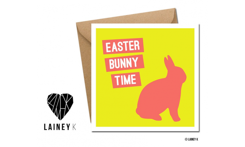 Lainey K Easter Card: 'Easter Bunny Time'