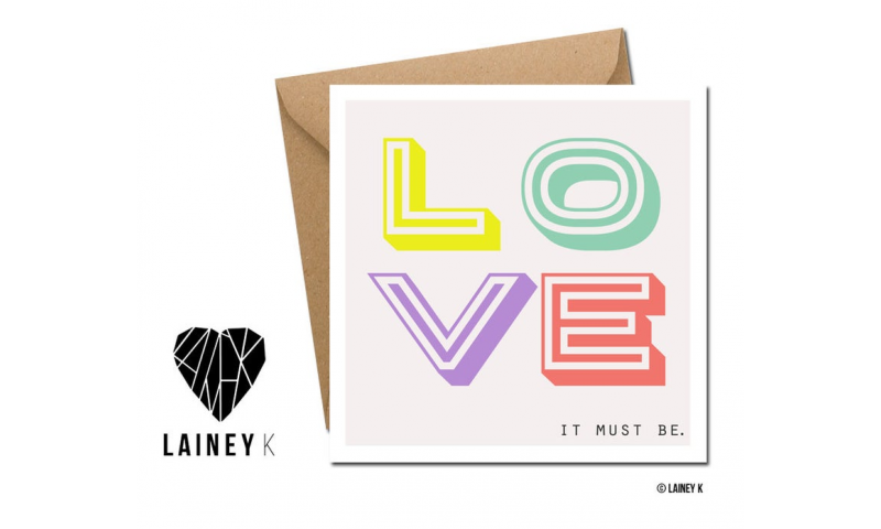 Lainey K Valentines Card: 'It Must Be Love'