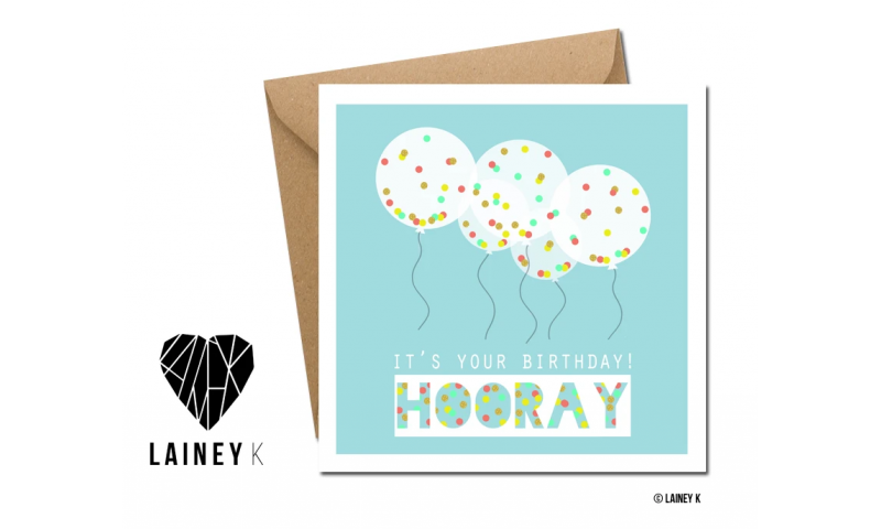 Lainey K Birthday Card: 'Its Your Birthday! Hooray'