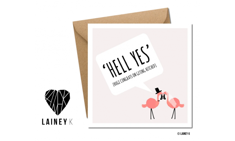 Lainey K Wedding Card: 'Hell Yes' Huge congrats on getting hitched