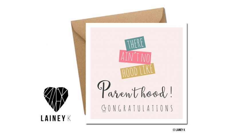 Lainey K New Baby Card: 'There Aint No Hood Like Parenthood!'