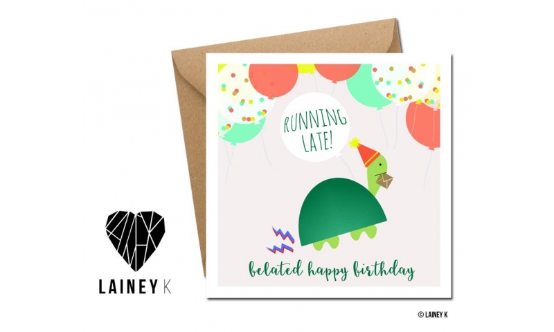 Lainey K Belated Birthday Card: 'Happy Belated Birthday'