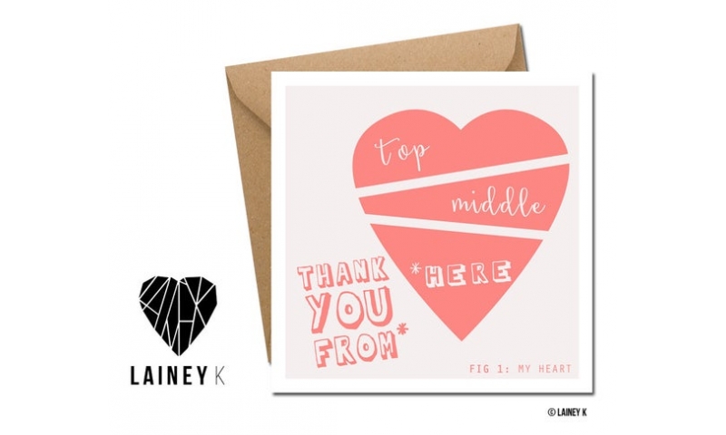 Lainey K Thank You Card: 'Thank You From The Bottom Of My Heart'