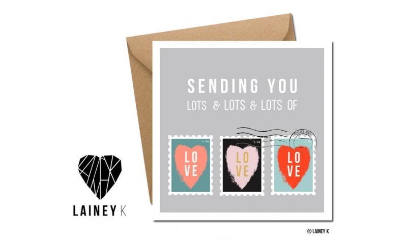 Lainey K Greeting Card: 'Sending You Lots of Love'