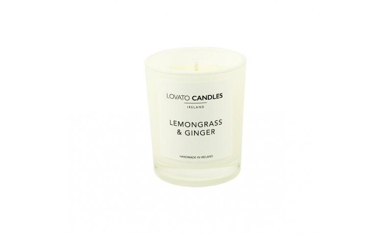 Lovato Small White Votive Candles - Lemongrass & Ginger