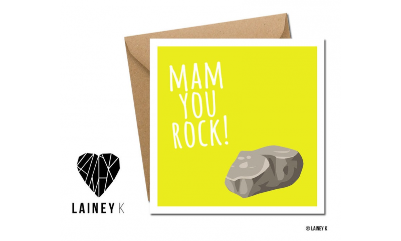 Lainey K Mothers Day Card: 'Mum You Rock'