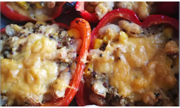 Stuffed Roasted Peppers with Quinoa